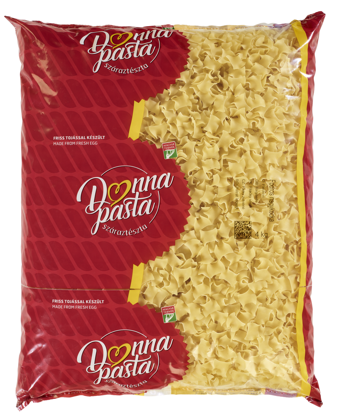 Donna Pasta 1 tojásos Fodros kocka 5kg